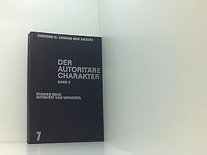 Image du vendeur pour Der autoritre Charakter, Band 2, Studien ber Autoritt und Vorurteil, Vorwort: Max Horkheimer, mis en vente par Book Broker