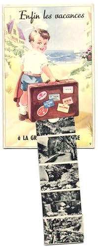 Leporello-Carte postale La Grande Chartreuse, Ansichten im Koffer, vue générale, Tunnel, Klamm, pont