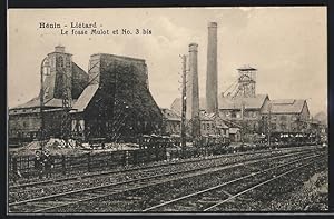 Carte postale Hénin-Liétard, Le fosse Mulot et No. 3 bis, Kohlenzeche