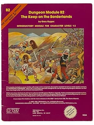 Seller image for The Keep on the Borderlands: Introductory Module for Character Levels 1-3 (Dungeons Module B2, for Use with D&D Basic Rules) for sale by Yesterday's Muse, ABAA, ILAB, IOBA