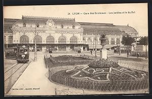 Ansichtskarte Lyon, Gare des Brotteaux, Les Jardins et le Buffet