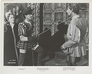 Bild des Verkufers fr The Sword and the Rose [When Knighthood was in Flower] (Two original photographs from the 1953 film) zum Verkauf von Royal Books, Inc., ABAA