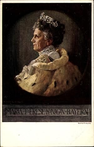 Künstler Ansichtskarte / Postkarte Firle, Walther, Maria Therese, Gemahlin König Ludwig III. von ...