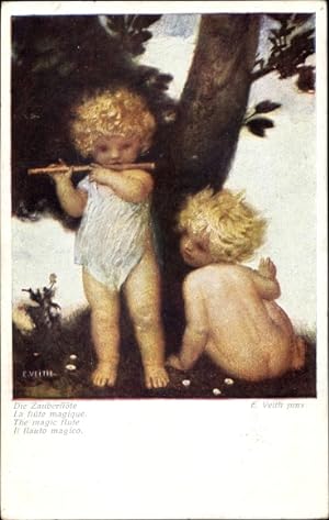 Künstler Ansichtskarte / Postkarte Veith, E., Zauberflöte, Zwei Kinder - BKWI 2458