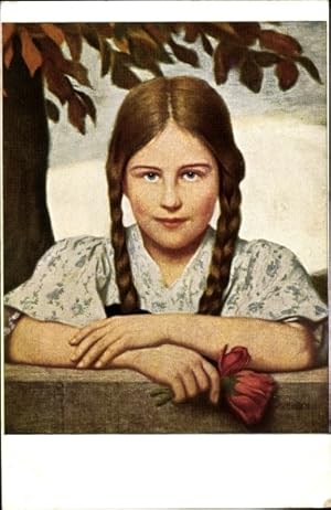 Künstler Ansichtskarte / Postkarte Zumbusch, Ludwig von, Das Luiserl, Mädchen, Portrait