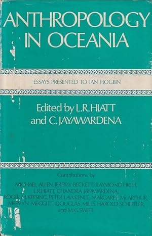 Imagen del vendedor de ANTHROPOLOGY IN OCEANIA: Essays Presented to Ian Hogbin a la venta por Jean-Louis Boglio Maritime Books