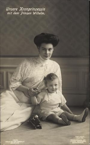 Ansichtskarte / Postkarte Kronprinzessin Cecilie von Preußen, Prinz Wilhelm, Portrait - Liersch 1924