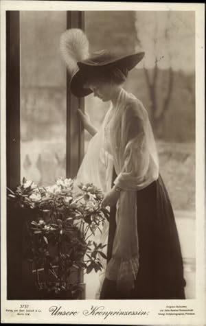 Ansichtskarte / Postkarte Kronprinzessin Cecilie von Preußen, Portrait mit Hut, Liersch 3737