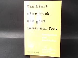 Seller image for Man kehrt nie zurck, man geht immer nur fort". Remigration und Musikkultur. for sale by Antiquariat Kelifer