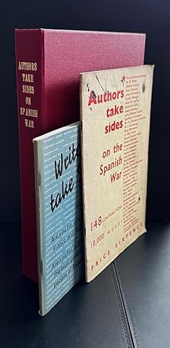Seller image for Authors Take Sides on the Spanish War' : With 'Writers Take Sides On The Question : Are you for, or are you against Franco and Fascism? Letters about the War in Spain from 418 American Authors' for sale by Ashton Rare Books  ABA : PBFA : ILAB
