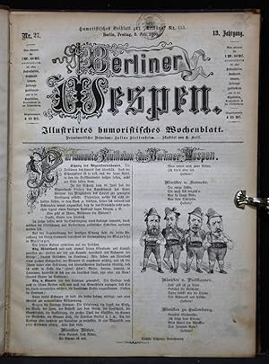 Berliner Wespen. Illustrirtes humoristisches Wochenblatt. Nr. 27 - 52, Juli - Dezember 1880 in ei...