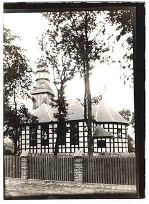 Fotografie W. Apel, Berlin, Ansicht Eickfier / Pommern, Kirche