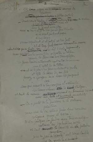 David et les antiques (UNPUBLISHED AUTOGRAPH POEM BY GEORGES ROUAULT about Jacques-Louis David)