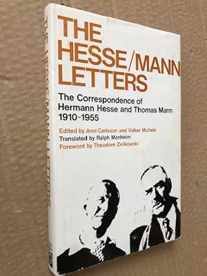 Seller image for The Hesse/Mann Letters: The Correspondence of Hermann Hesse and Thomas Mann 1910-1955 for sale by Raymond Tait