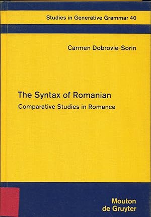 Seller image for The Syntax of Romanian - Comparative Studies in Romance for sale by avelibro OHG