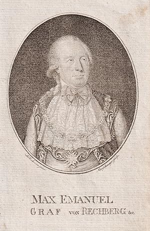 Bild des Verkufers fr Max Emanuel Graf von Rechberg" - Max Emanuel von Rechberg und Rothenlwen (1736-1819) Oberstkmmerer Obersthofmeister Mnchen / Wappen Heraldik / Bayern zum Verkauf von Antiquariat Steffen Vlkel GmbH