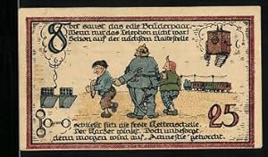 Bild des Verkufers fr Notgeld Gatersleben 1921, 25 Pfennig, Max, Moritz werden abgefhrt zum Verkauf von Bartko-Reher