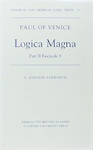 Bild des Verkufers fr Paul of Venice: Logica Magna II, Fasc 8 zum Verkauf von WeBuyBooks