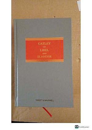 Seller image for Gatley On Libel And Slander 12th Ed for sale by UK LAW BOOK SELLERS LTD