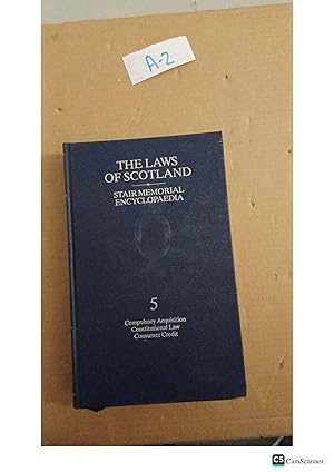 Immagine del venditore per The Laws Of Scotland Stair Memorial Encyclopaedia No 5 venduto da UK LAW BOOK SELLERS LTD