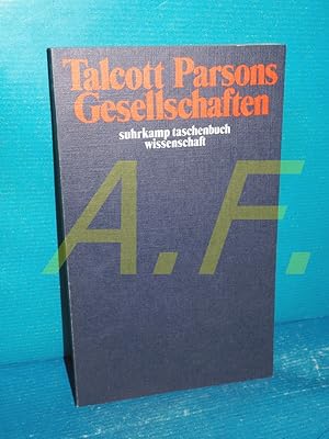 Bild des Verkufers fr Gesellschaften : evolutionre u. komparative Perspektiven (suhrkamp-taschenbcher wissenschaft 106) zum Verkauf von Antiquarische Fundgrube e.U.