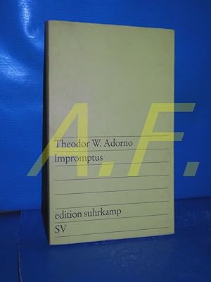 Bild des Verkufers fr Impromptus : 2. Folge neu gedruckter musikal. Aufstze (edition suhrkamp 267) zum Verkauf von Antiquarische Fundgrube e.U.