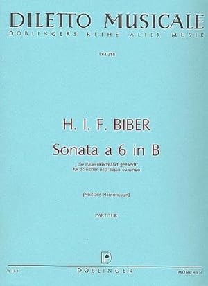 Bild des Verkufers fr Sonata a 6 B-Dur fr Violine solo,2 Violinen, 2 Violen, Kontraba und Bc : Partitur zum Verkauf von AHA-BUCH GmbH