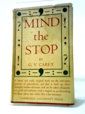 Seller image for Mind The Stop for sale by World of Rare Books