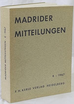 Bild des Verkufers fr Madrider Mitteilungen Band 8 - 1967. zum Verkauf von Antiquariat Schmidt & Gnther