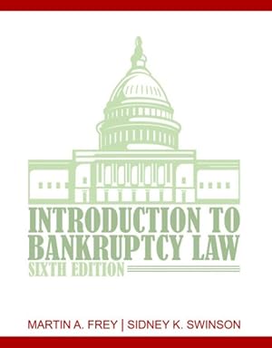 Imagen del vendedor de Introduction to Bankruptcy Law a la venta por GreatBookPrices