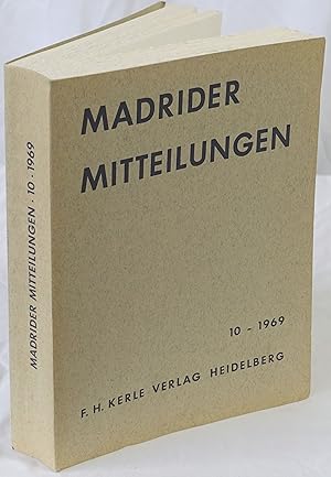 Bild des Verkufers fr Madrider Mitteilungen Band 10 - 1969. zum Verkauf von Antiquariat Schmidt & Gnther