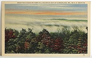 Bild des Verkufers fr Above the Clouds on Town Hill Mountain east of Cumberland, MD., on U. S. Route 40 Postcard zum Verkauf von Argyl Houser, Bookseller