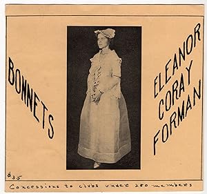 Advert for Librarian Eleanor Coray Forman's Talk on Bonnets and Women's History
