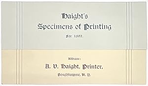 Haight's Specimens of Printing for 1892