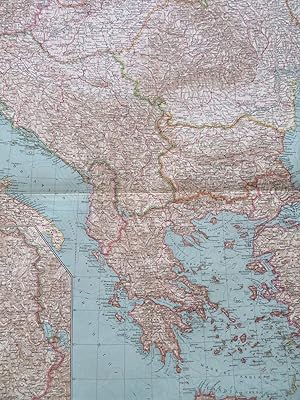 Balkans Yugoslavia Romania Albania Bulgaria Greece Turkey 1936 large Italian map