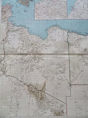 Libya North Africa Benghazi Tripoli Berenice 1936 large Italian map