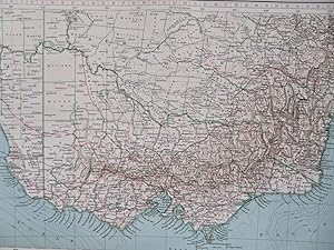 Southeast Australia Victoria Melbourne Adelaide 1936 large Italian map