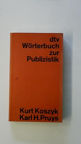 Bild des Verkufers fr DTV-WRTERBUCH ZUR PUBLIZISTIK. zum Verkauf von Butterfly Books GmbH & Co. KG