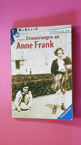 Bild des Verkufers fr ERINNERUNGEN AN ANNE FRANK. Nachdenken ber eine Kinderfreundschaft zum Verkauf von Butterfly Books GmbH & Co. KG