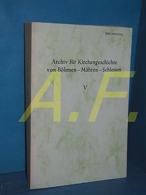 Image du vendeur pour Archiv fr Kirchengeschichte von Bhmen-Mhren-Schlesien V. mis en vente par Antiquarische Fundgrube e.U.