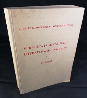 Bild des Verkufers fr Koehler und Volckmar-Fachbibliographien: Sprachwissenschaft. Literaturwissenschaft. I. 1945-1967: Allgemeine und vergleichende Sprach- und Literaturwissenschaft / Indogermanistik / Klassische Philologie. zum Verkauf von ANTIQUARIAT Franke BRUDDENBOOKS