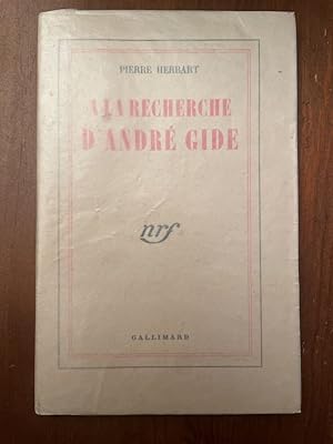 Image du vendeur pour A la recherche d'Andr Gide mis en vente par Librairie des Possibles