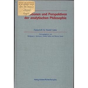 Bild des Verkufers fr Traditionen und Perspektiven der analytischen Philosophie zum Verkauf von avelibro OHG