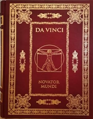 Bild des Verkufers fr Da Vinci Novator Mundi. Stampa in quadricromia su carta speciale Fedrigoni Tatami Ivory da 200 cm. La copertina reralizzata artigianalmente e rivestita in pelle di vitello primo fiore con concia vegetale. Impressioni in oro a caldo. Rilegatura effettuata presso L'Arte del Libro di Todi. Il cofanetto 33,5x50x 4 cm.  stato realizzato in legno, velluto e pelle di virello primo fiore con concia vegetale- zum Verkauf von FIRENZELIBRI SRL