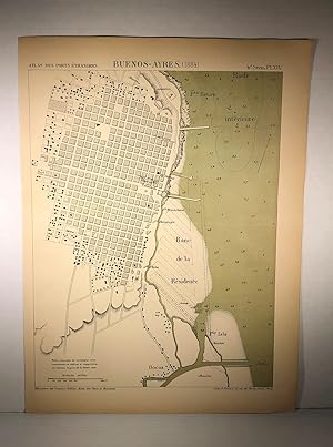 Map of Buenos Ayres (Aires) (1884). Atlas des ports étrangers.