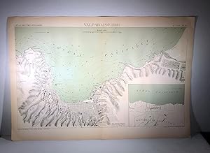 Map of Valaparaiso (1880). Atlas des ports étrangers.