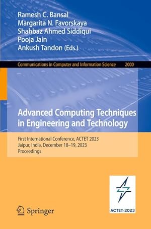 Seller image for Advanced Computing Techniques in Engineering and Technology for sale by BuchWeltWeit Ludwig Meier e.K.