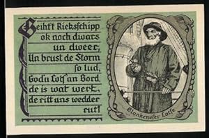 Bild des Verkufers fr Notgeld Blankenese 1921, 50 Pfennig, Blankeneser Lotse zum Verkauf von Bartko-Reher
