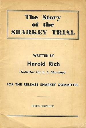 Imagen del vendedor de The Story of the Sharkey Trial a la venta por D. A. Horn Books