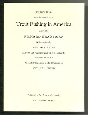 richard brautigan - trout fishing america - First Edition - AbeBooks